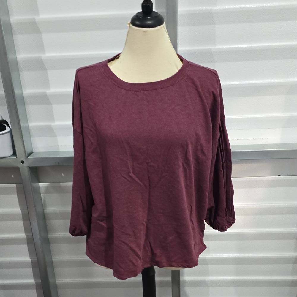 Wonderly Plum Long Sleeve Blouse Size XL‎